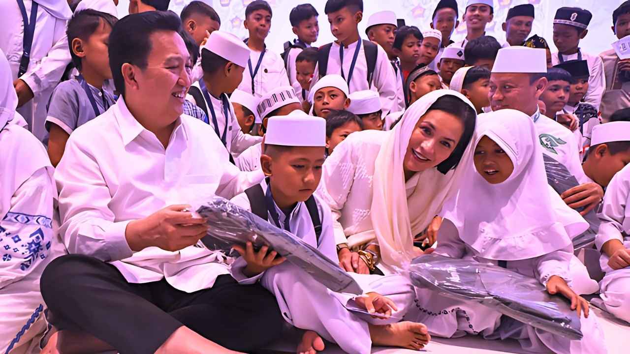 ADRO Gelar Buka Puasa Bersama 1.000 Anak Yatim Di Masjid At Thohir