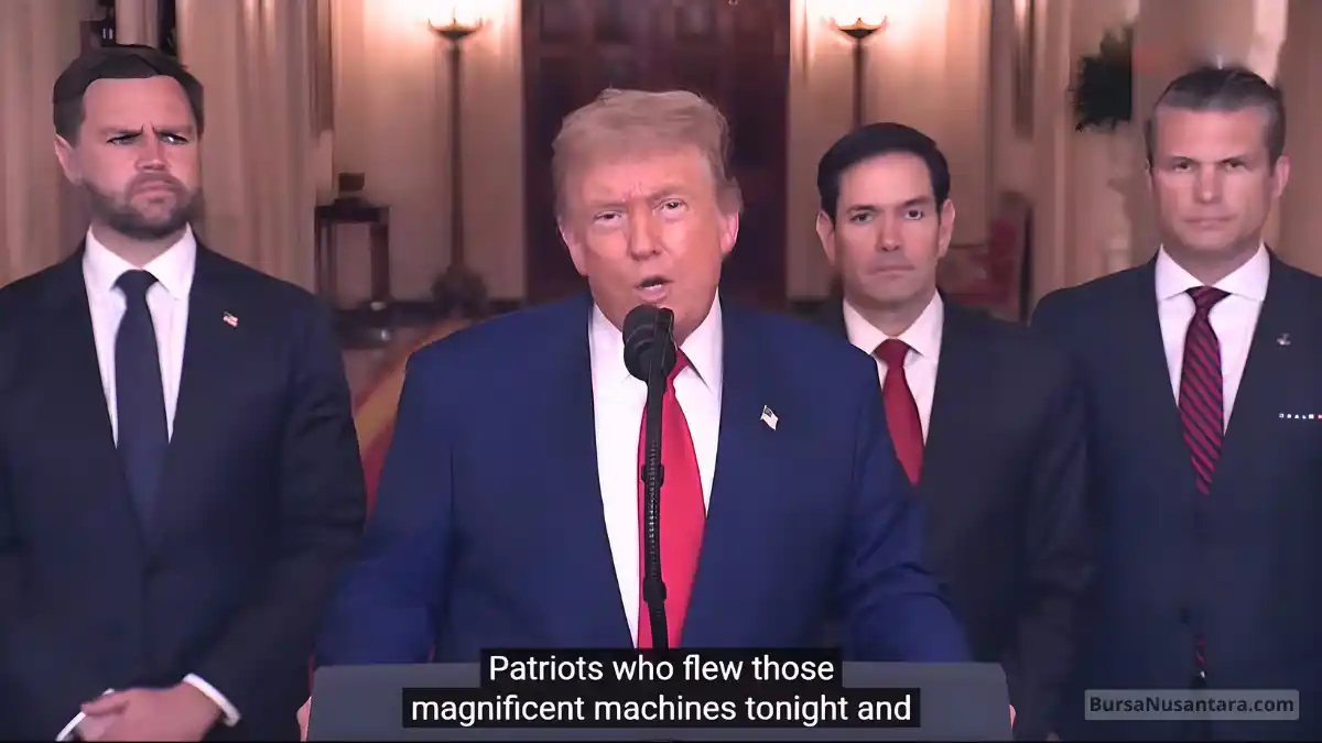 Donald Trump Umumkan Serangan Amerika Serikat Hancurkan Nuklir Iran