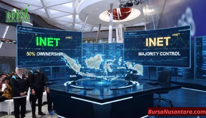 Saham INET Diakuisisi 50%! Abadi Kreasi Pegang Kendali