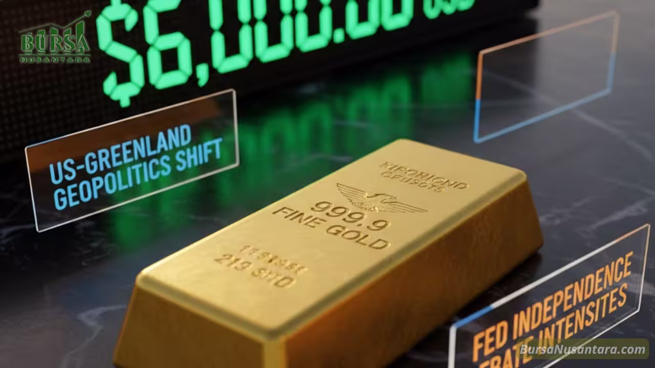 Harga Emas Dunia Siap Tembus $6.000, Rekor Baru di 2026!