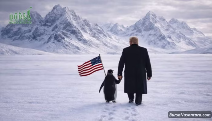 Trump, Meme Penguin, dan Ambisi “Kubah Emas” di Greenland