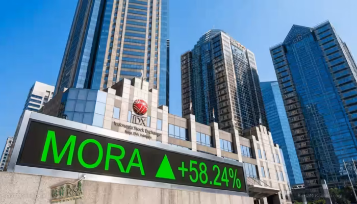 Top Gainers Sepekan: Saham MORA Terbang 58%, IHSG di 6.969
